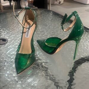 Steve Madden Green Ankle Strap Heels